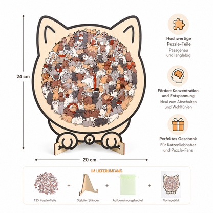 Wooden Puzzle for Cat Lovers