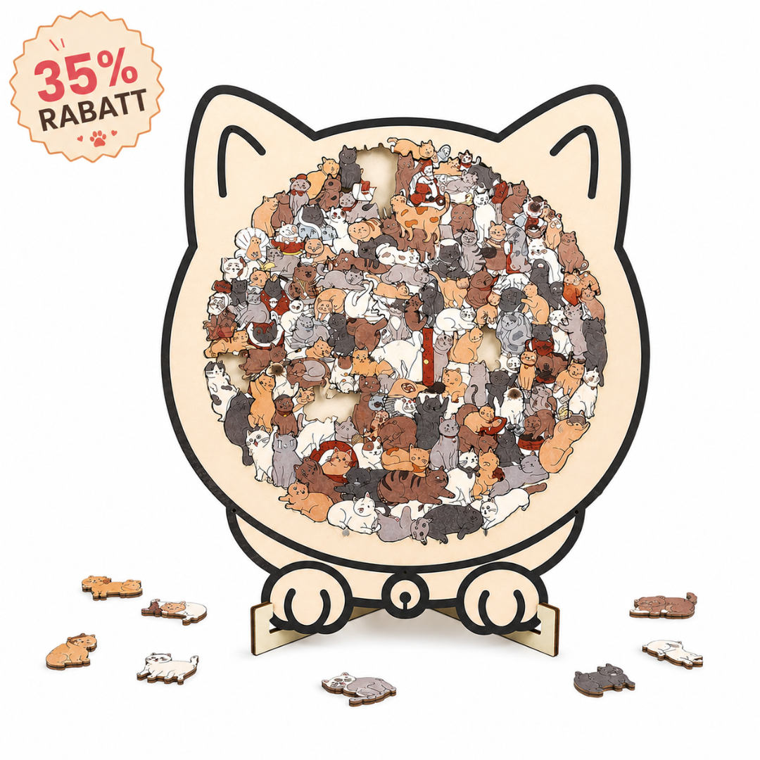 Wooden Puzzle for Cat Lovers